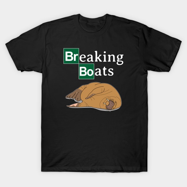 Freya the Walrus Breaking Boat T-Shirt by skauff